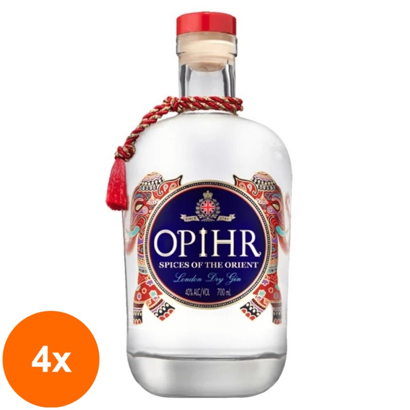 Set 4 x Gin Qnt Opihr Oriental Spiced, 42.5% Alcool, 0.7 l