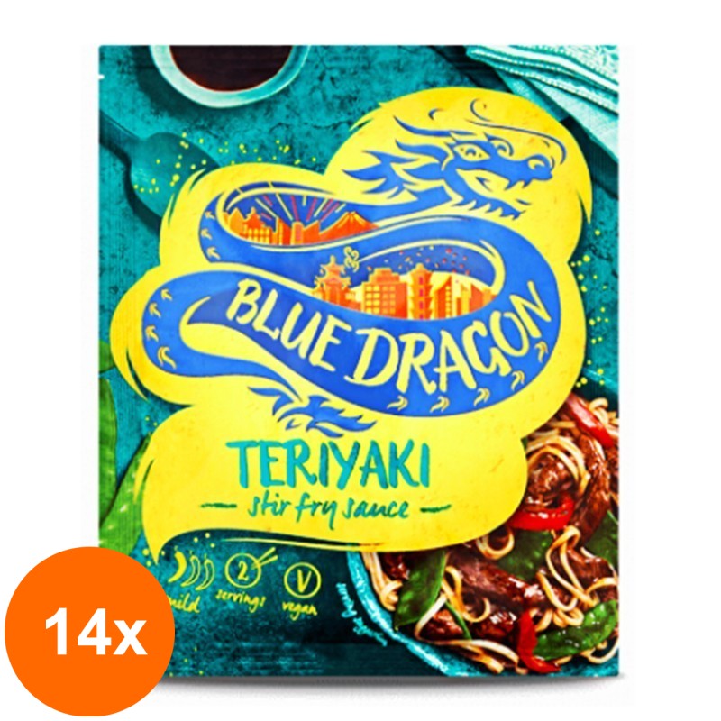 Set 14 x Sos Teriyaki la Plic - Stir Fry Blue Dragon, 120 g