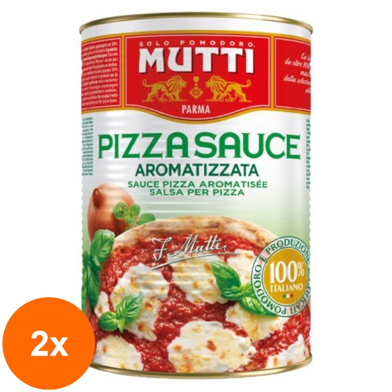Set 2 x Sos de Rosii Mutti pentru Pizza Condimentat 4100 g