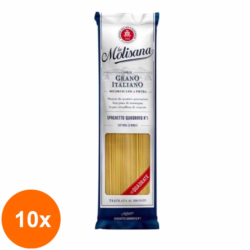 Set 10 x Paste Spaghete La Molisana Quadrato No1, 500 g