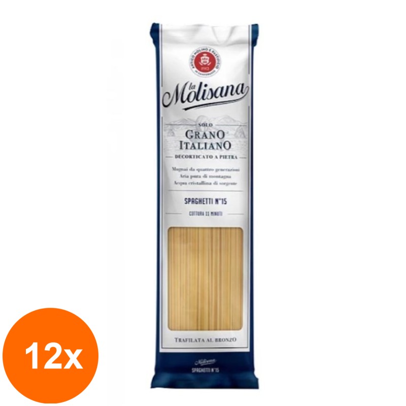 Set 12 x Paste Spaghetti No15, La Molisana, 500 g