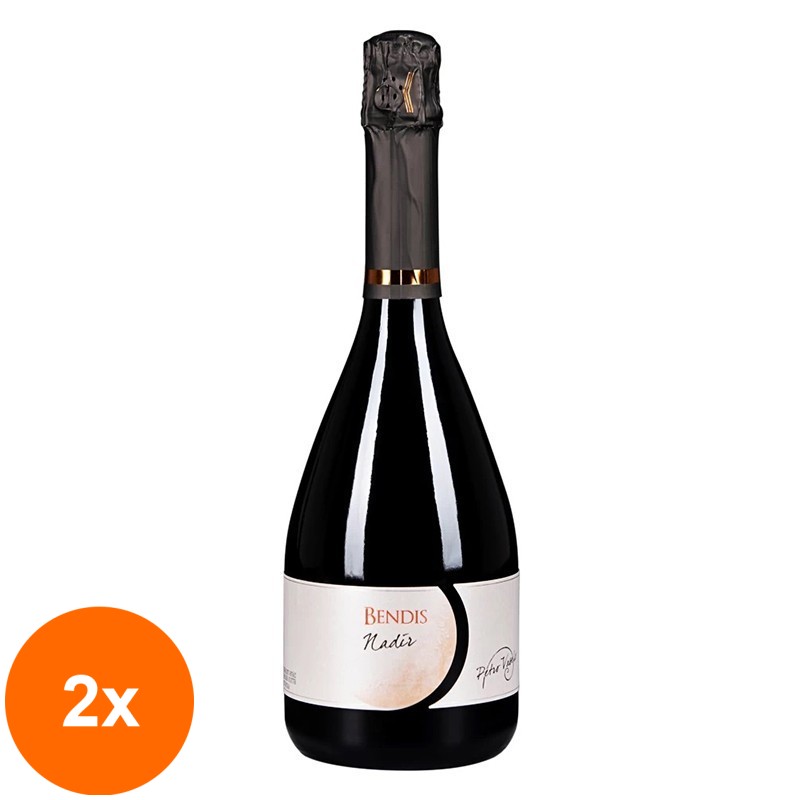 Set 2 x Vin Spumant Alb Petro Vaselo Bendis Nadir Pinot Noir & Chardonnay, 0.75 l