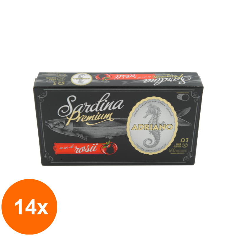 Set 14 x Sardine Premium in Sos Tomat Adriano 90 g