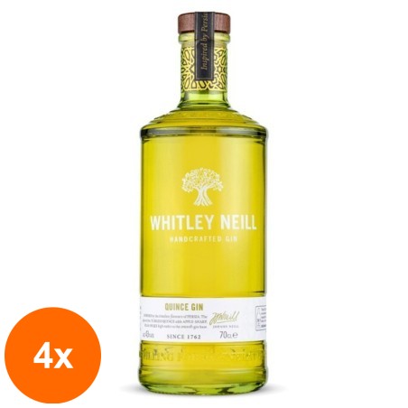 Set 4 x Gin Gutui, Quince Whitley Neill, 43% Alcool, 0.7 l...