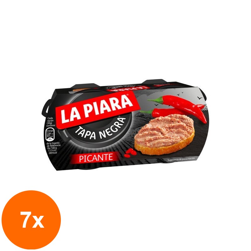 Set 7 x 2 Pate Picant de Porc La Piara, 73 g
