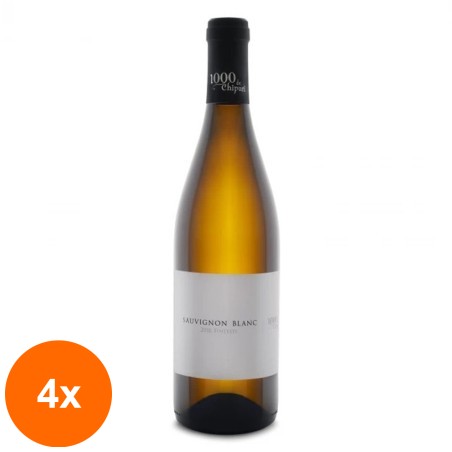 Set 4 x Vin 1000 de Chipuri Sauvignon Blanc, Alb Sec, 0.75 l...