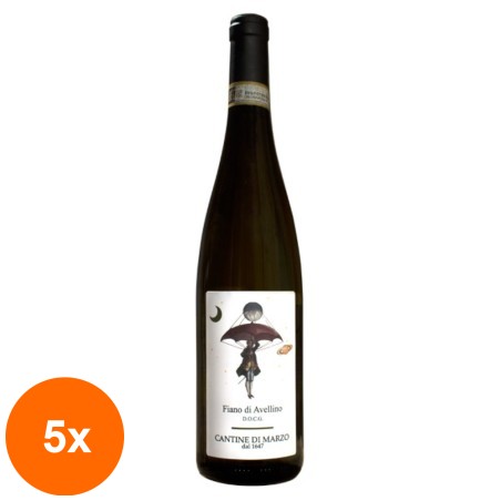 Set 5 x Vin Fiano Di Avellino Cantine Di Marzo DOCG, 750 ml...
