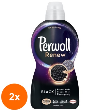 Set 2 x Detergent de Rufe Lichid Perwoll Renew Black, 36 Spalari, 1.98 l...