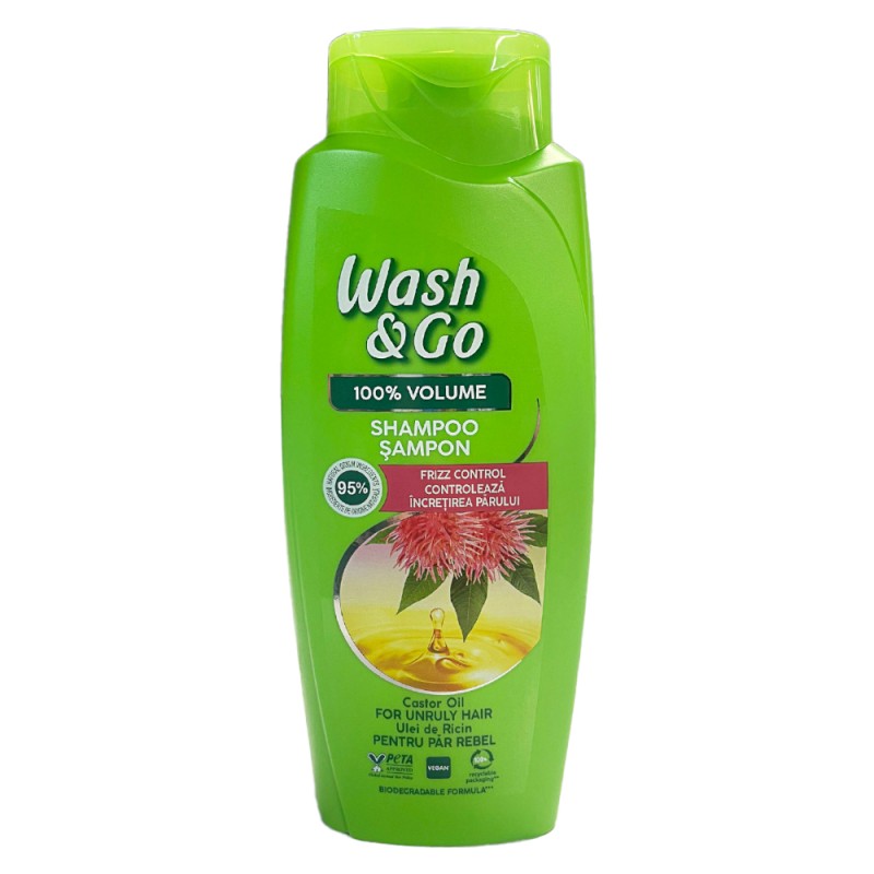 Sampon Wash&Go cu Ulei de Ricin, 675 ml