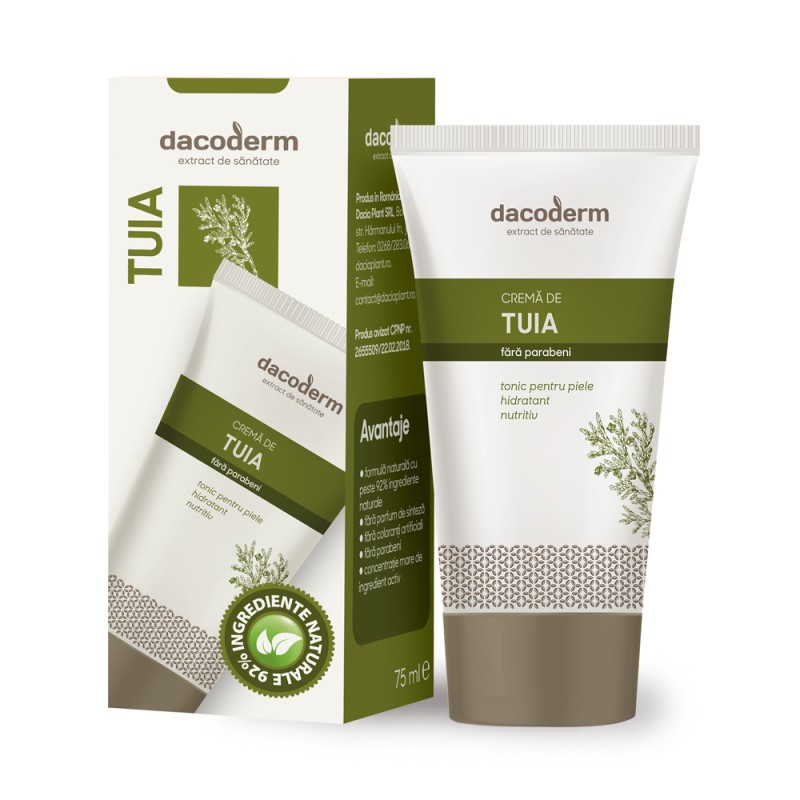 Crema de Tuia Dacoderm, 75 ml, Dacia Plant