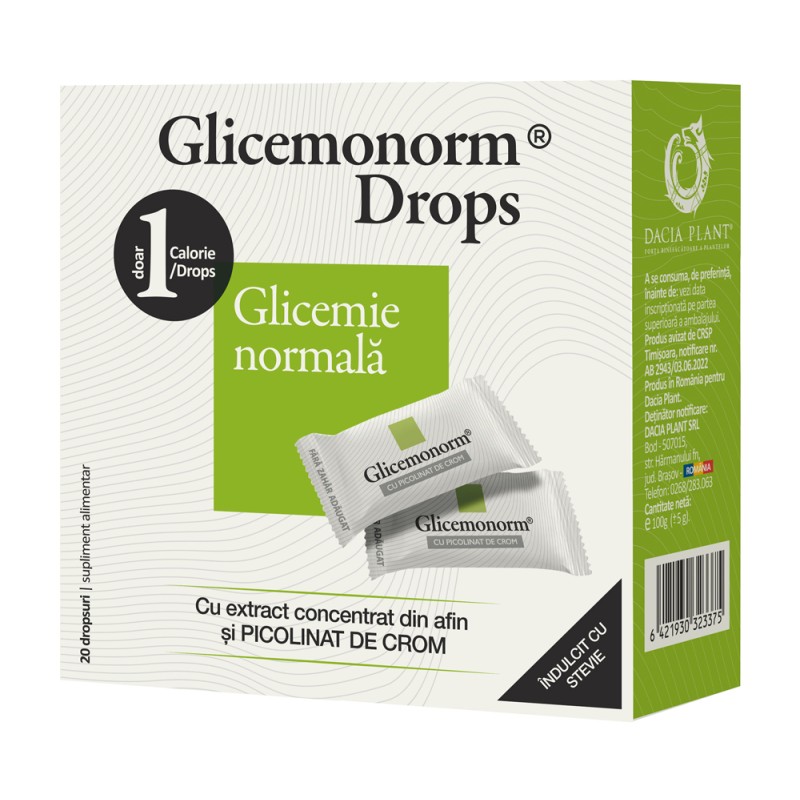 Glicemonorm Drops, 100 g, Dacia Plant