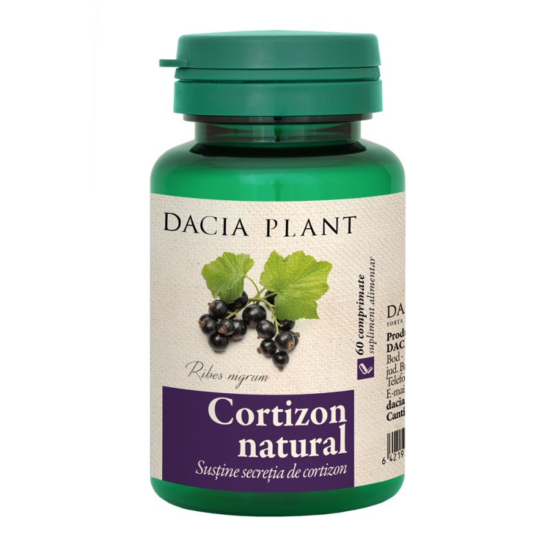 Cortizon Natural, Supliment Alimentar cu Rol in Reducerea Disconfortului Cauzat de Alergii, 60 comprimate, Dacia Plant