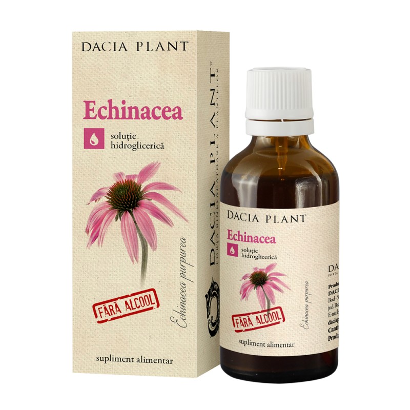 Tinctura Echinacea fara Alcool, 50 ml, Dacia Plant