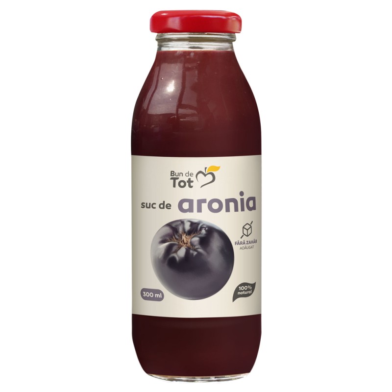 Suc de Aronia fara Zahar, 300 ml, Bun de Tot