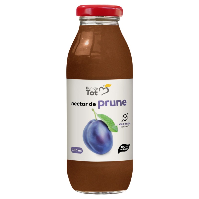 Nectar de Prune fara Zahar, 300 ml, Bun de Tot