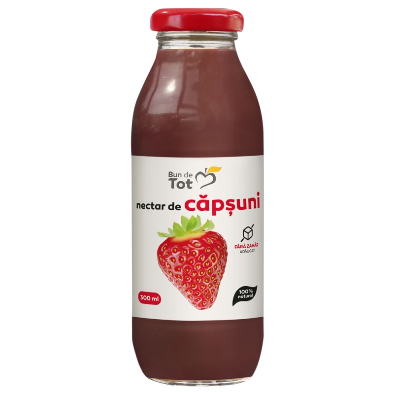 Nectar de Capsuni fara Zahar, 300 ml, Bun de Tot