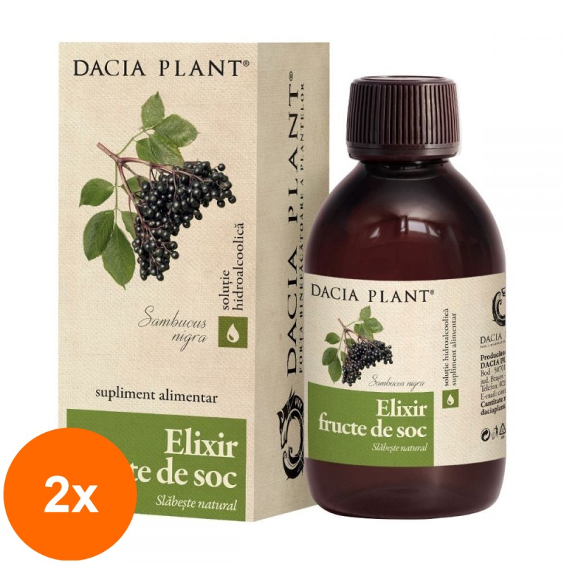 Set 2 x Elixir din Fructe de Soc, 200 ml Dacia Plant