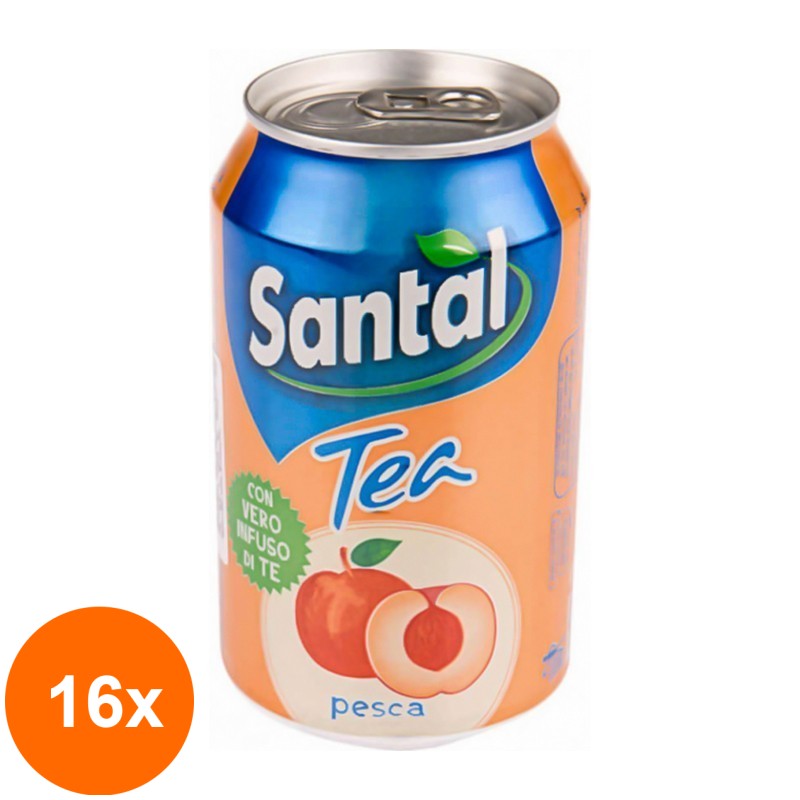 Set 16 x Ice Tea cu Piersici Santal, 0.33 l