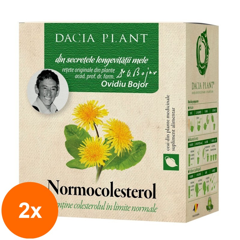 Set 2 x Ceai Normocolesterol, 50 g, Dacia Plant