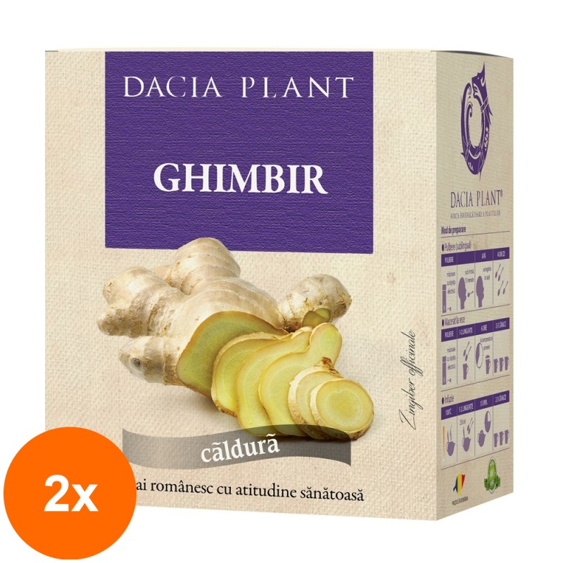 Set 2 x Ceai de Ghimbir, 50 g, Dacia Plant