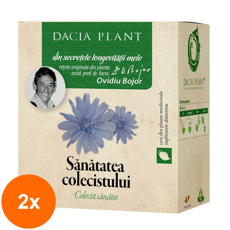 Set 2 x Ceai Sanatatea Colecistului, 50 g, Dacia Plant