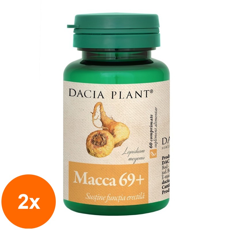 Set 2 x Macca 69+, 60 Comprimate, Dacia Plant