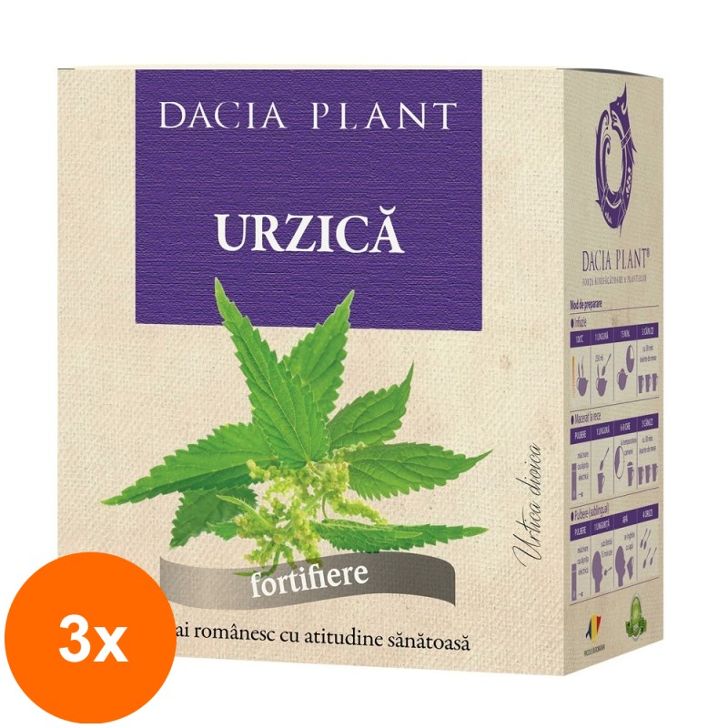 Set 3 x Ceai de Urzica, 50 g, Dacia Plant