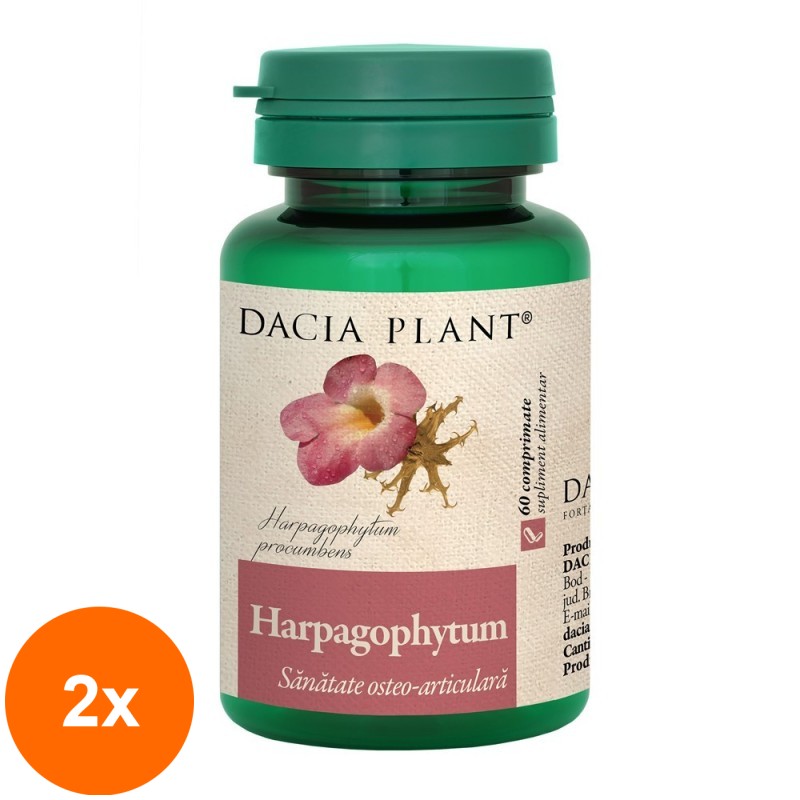 Set 2 x Harpagophytum, 60 Comprimate, Dacia Plant