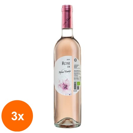Set 3 x Vin Rose Petro Vaselo Pinot Noir, Sec, 0.75 l...