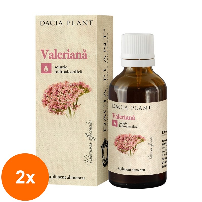 Set 2 x Tinctura de Valeriana, 50 ml, Dacia Plant