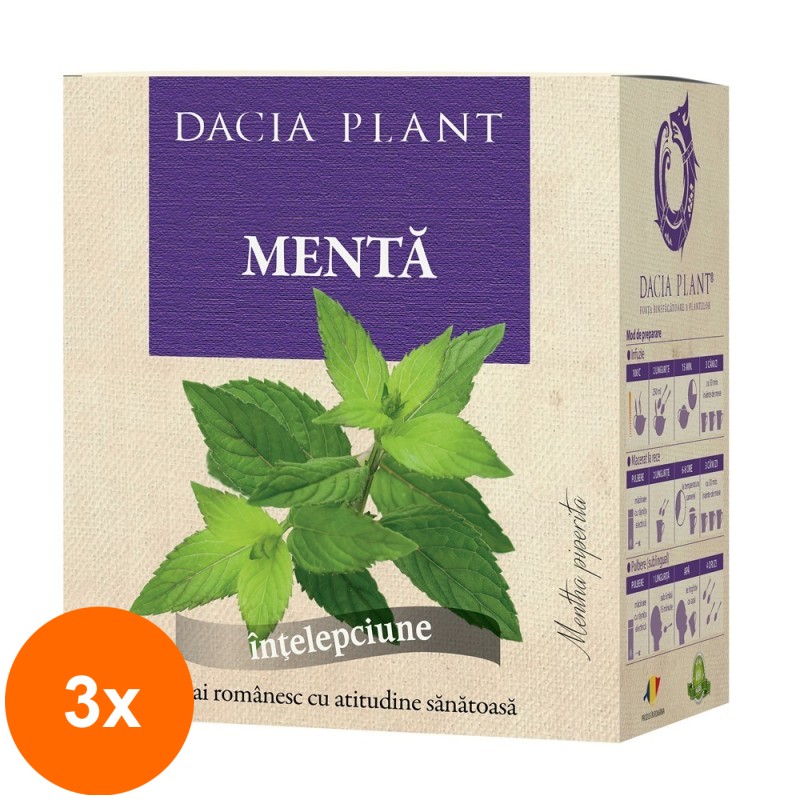 Set 3 x Ceai de Menta, 50 g, Dacia Plant