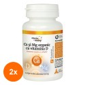 Set 2 x Calciu si Magneziu Organic cu Vitamina D, 60 Comprimate, Dacia Plant