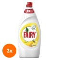 Set 3 x Detergent de Vase Fairy, cu Lamaie, 800 ml