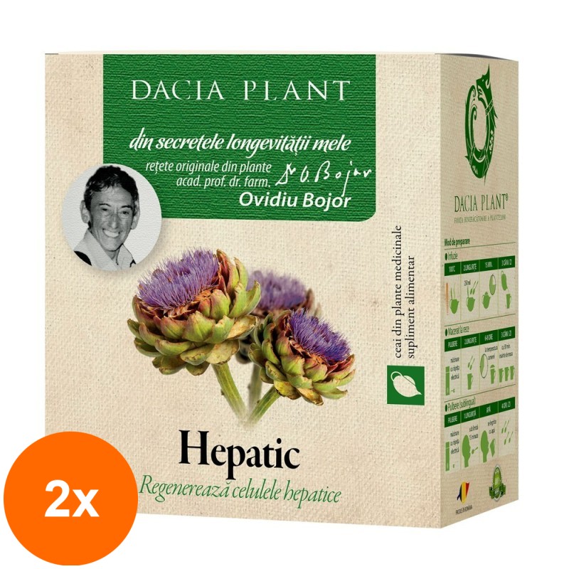 Set 2 x Ceai Hepatic, 50 g, Dacia Plant