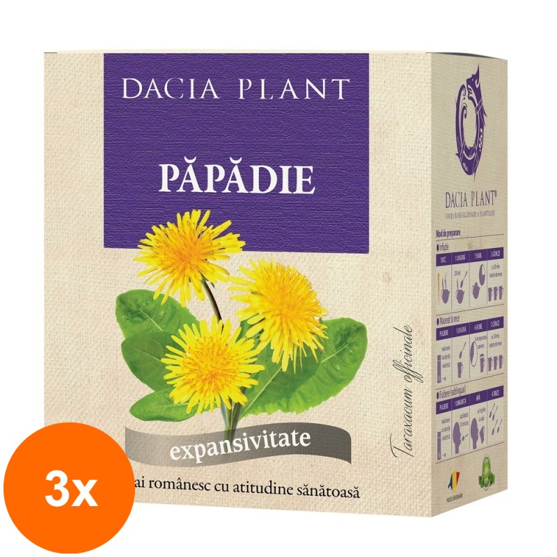 Set 3 x Ceai de Papadie, 50 g, Dacia Plant