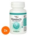 Set 2 x Vitamina D3 cu Zinc si Quercetina, 5000UI, 30 Comprimate, Dacia Plant