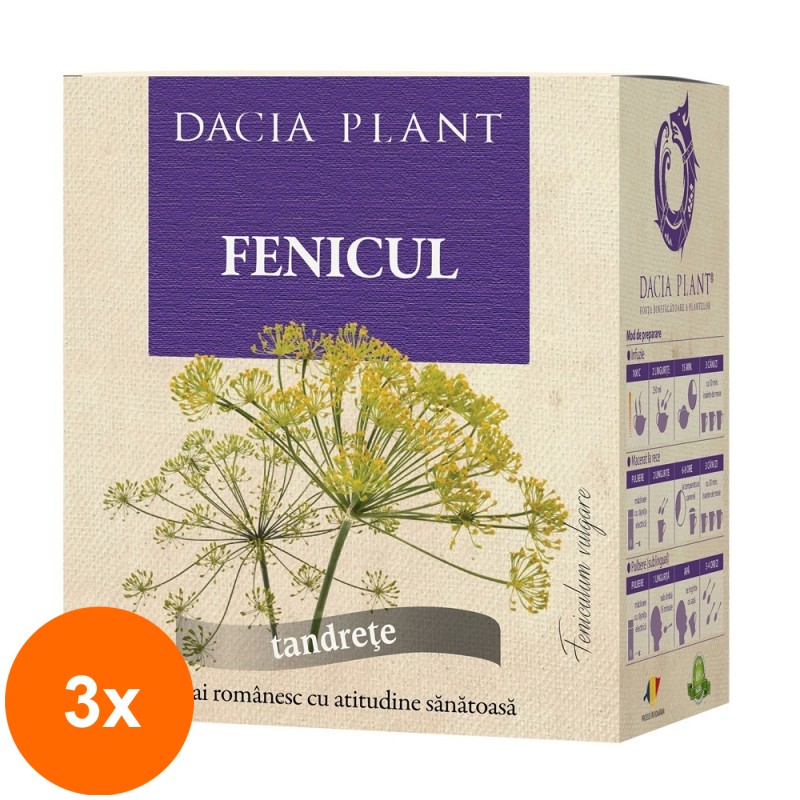 Set 3 x Ceai de Fenicul, 50 g, Dacia Plant