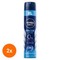 Set 2 x Deodorant Spray Nivea Men Fresh Active, 200 ml