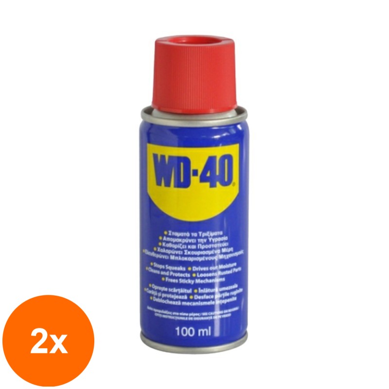 Set 2 x Spray Tehnic Lubrifiant WD-40 Smart Straw, 100 ml