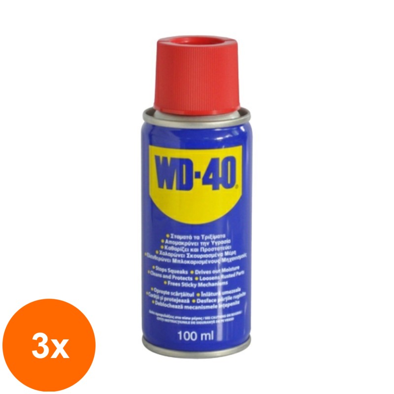 Set 3 x Spray Tehnic Lubrifiant WD-40 Smart Straw, 100 ml