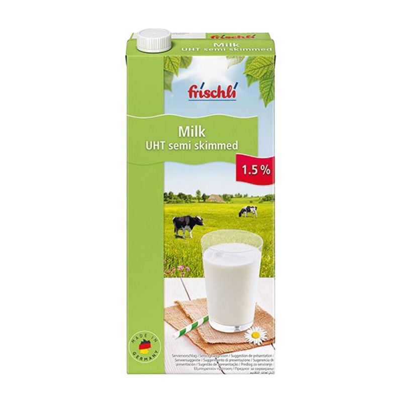 Lapte UHT Tetra Pack cu 1.5% Grasimi, Frischli, 1 l
