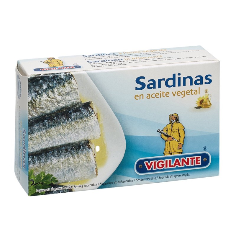 Sardine in Ulei Vegetal, Vigilante, 120 g