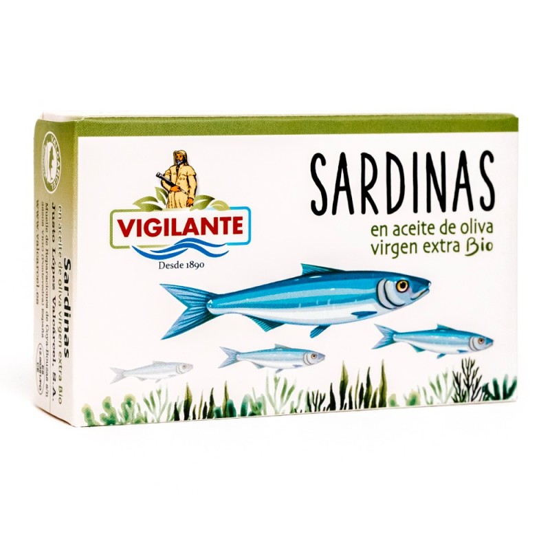 Sardine ECO in Ulei de Masline Extravirgin, Vigilante, 120 g