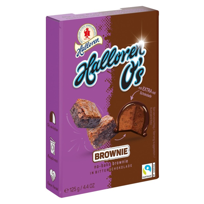Praline de Ciocolata cu Crema Brownie, Halloren and Co, 125 g