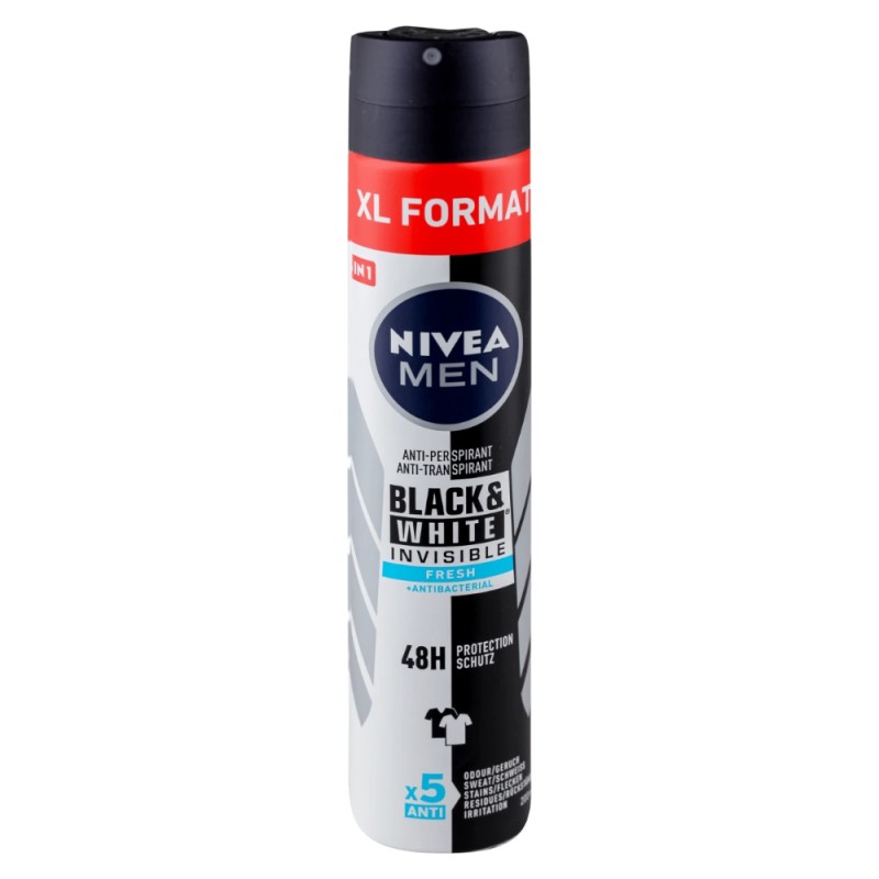 Deodorant Spray Nivea Men Invisible Black & White Fresh, 200 ml