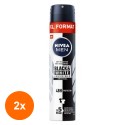 Set 2 x Deodorant Spray Nivea Men Invisible Black & White Power, 200 ml