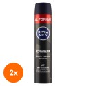 Set 2 x Deodorant Spray Nivea Men Deep Black, 200 ml