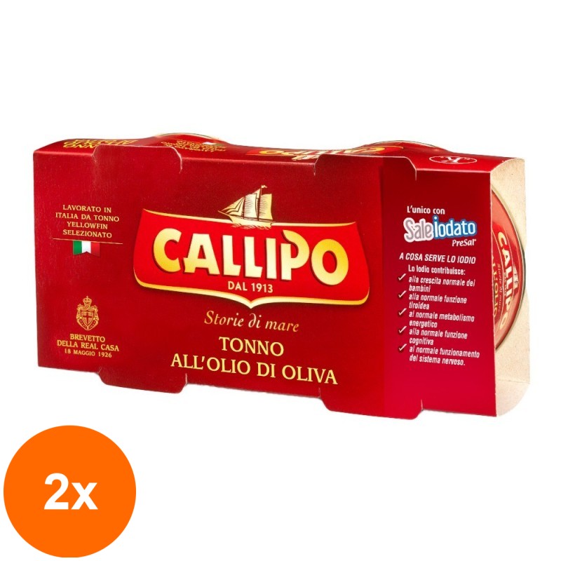 Set 2 x Conserva de Ton in Ulei de Masline, Callipo, 2 x 160 g