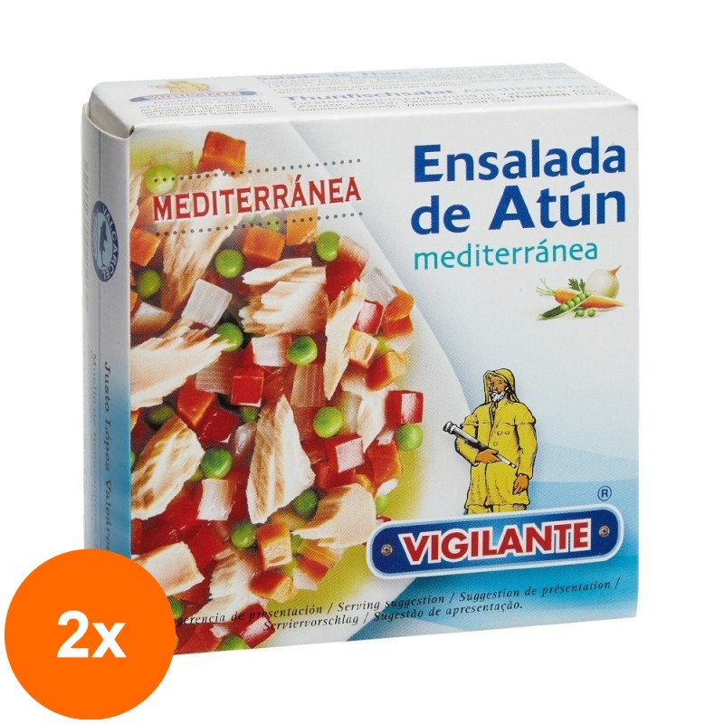 Set 2 x Salata de Ton Mediteraneana, Vigilante, 150 g