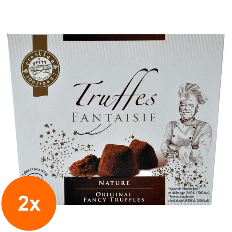 Set 2 x Trufe de Ciocolata Naturale, Truffes Fantaisie, 160 g